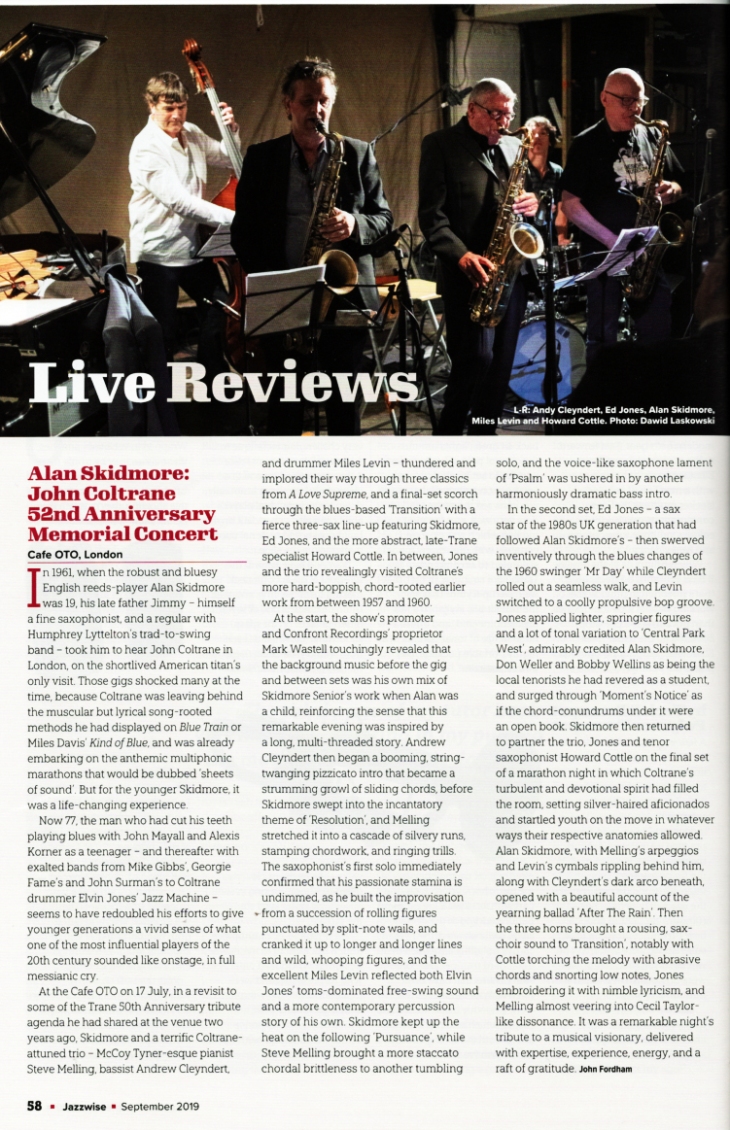 Jazzwise Cafe Oto review